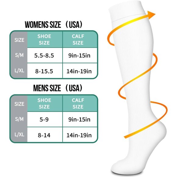 3 Pack Medical Compression Sock-Compression Sock for Women and Men-Best - Picture 6 of 7